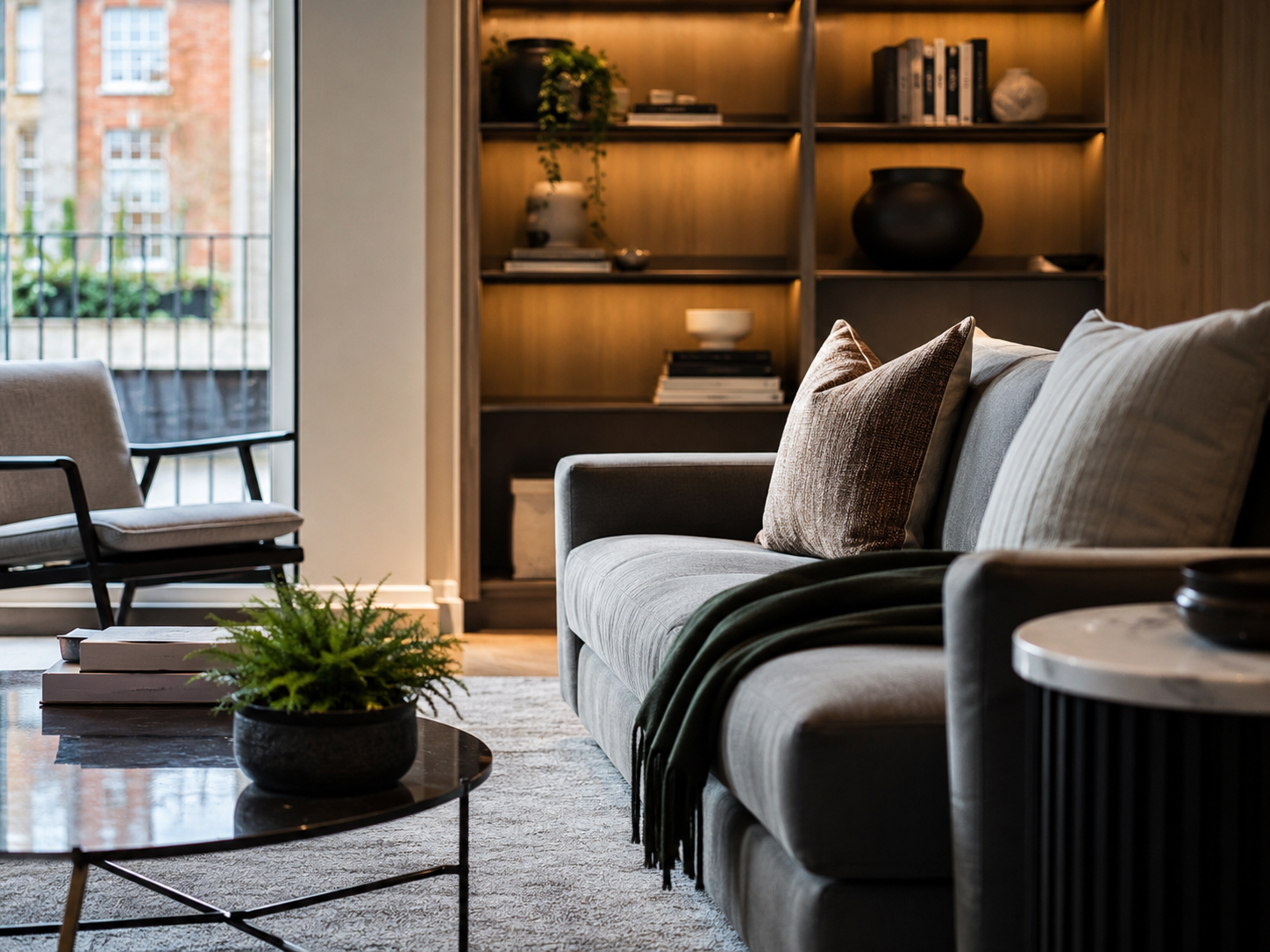 Living room interior design detail by Genc Design and Build